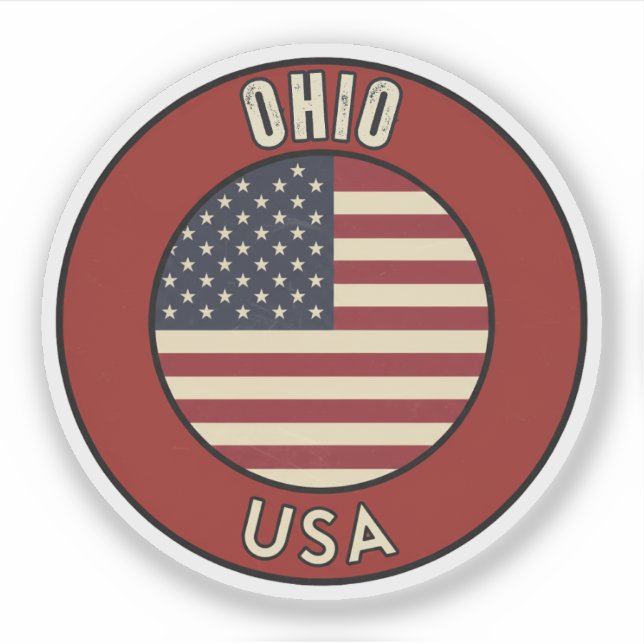 Adesivo Ohio United States of America (Frente)