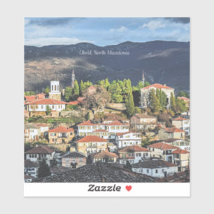 Adesivo Ohrid, foto pitoresca da Macedônia do Norte,