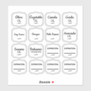 Adesivo Oil Bottle Labels