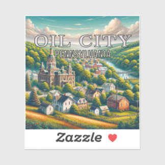 Adesivo Oil City Pennsylvania 3 Inch Vinyl Sticker