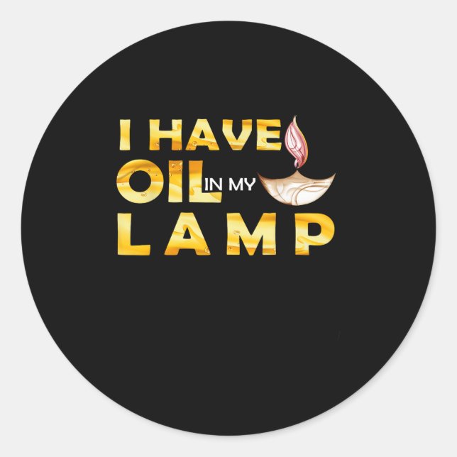 Adesivo Oil In My Lamp Christian Theme Faith Motivational  (Frente)