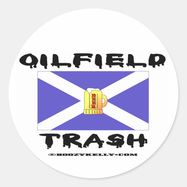 Adesivo Oilfield Trash, Scottish, Sticker, Oil (Frente)