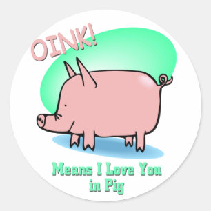 Adesivo Oink meios eu te amo