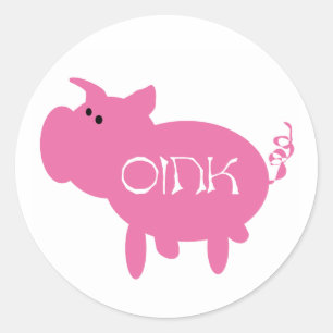 Adesivo Oink Pink Pig Camisetas e presentes