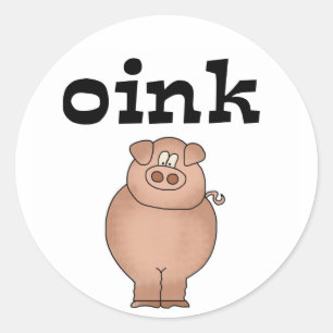 Adesivo Oink t-shirt e presentes do porco