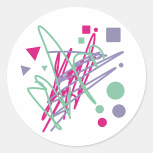 Adesivo Oitenta e design, anos 80, vintage splash medley a