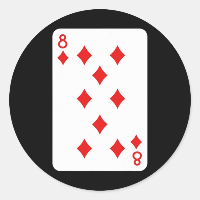 Adesivo Oito Diamantes Jogando Cartões Figurino De Hallowe (Frente)