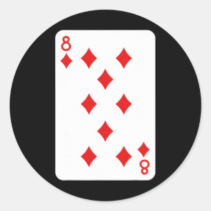 Adesivo Oito Diamantes Jogando Cartões Figurino De Hallowe