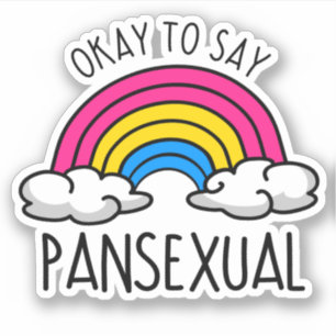 Adesivo Ok, diga pansexual