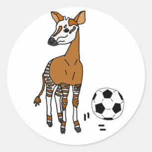 Adesivo Okapi engraçado que joga desenhos animados do