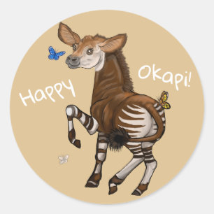 Adesivo Okapi feliz!