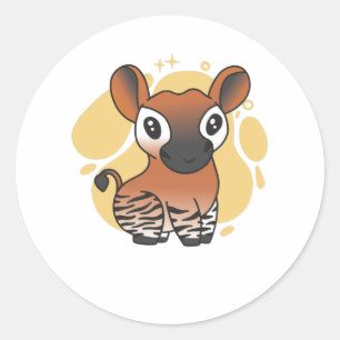 Adesivo Okapi Waldgiraffe Zebra Kawaii Okapis Sweet