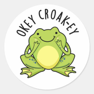Adesivo Okey Croak-ey Cute Animal Croaking Sapo Pun