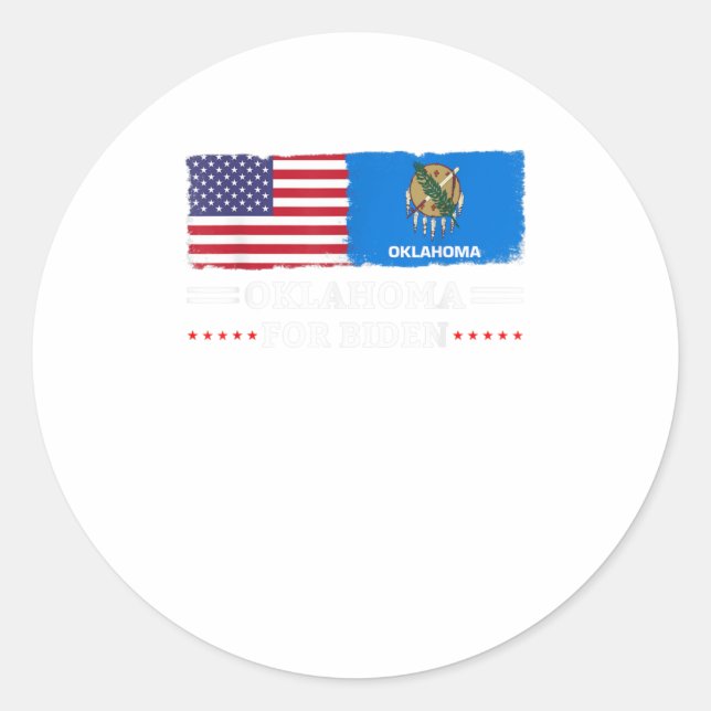 Adesivo Oklahoma For Joe Biden Presidente 2020 Electi (Frente)