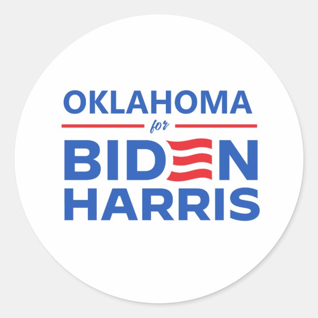 Adesivo Oklahoma para Biden Harris (Frente)