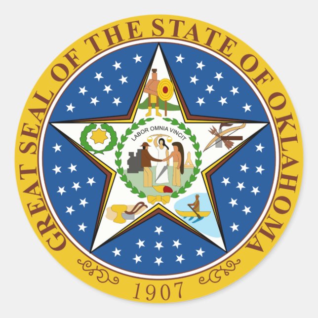 Adesivo Oklahoma State Seal (Frente)
