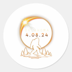 Adesivo Oklahoma Total Solar Eclipse 2024 Bigfoot Solar Ec