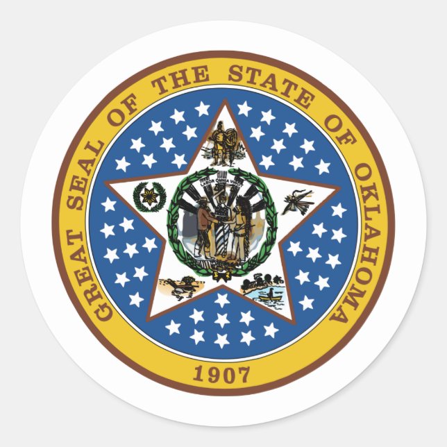 Adesivo Oklahoman Seal, Selo do Vedante de Oklahoma (Frente)