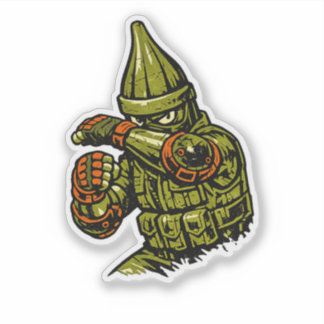 Adesivo Okra Street Defender — Vintage Retro Defense Fight