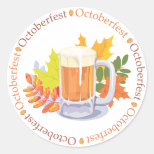 Adesivo Oktoberfest Beer e Autumn Leaves