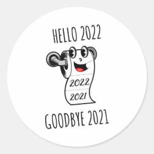 Adesivo Olá 2022 Adeus papel higiênico 2021
