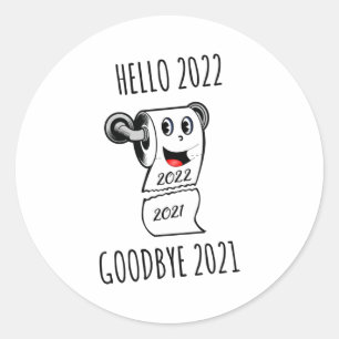 Adesivo Olá 2022 Adeus papel higiênico 2021
