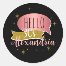 olá 30 Estilo Personalizado aniversário de 30 anos