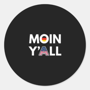 Adesivo Olá a todos, divertido mashup cultural da Alemanha