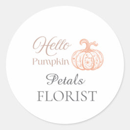 Adesivo Olá Abóbora Florista Empresarial Halloween Marcaçã