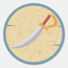 Adesivo Olá Avental! Festa de Aniversário do Menino Pirata