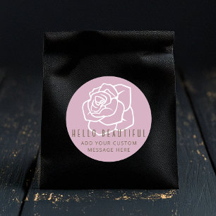 Adesivo Olá, Bela - Rosa Moderno e Elegante