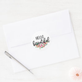 Adesivo Olá Belas Rosas Aquarela Tipografia Chic