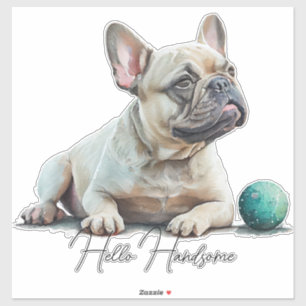 Adesivo Olá Bulldog Francês