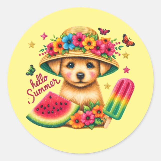 Adesivo Olá, Cão de Verão (Frente)