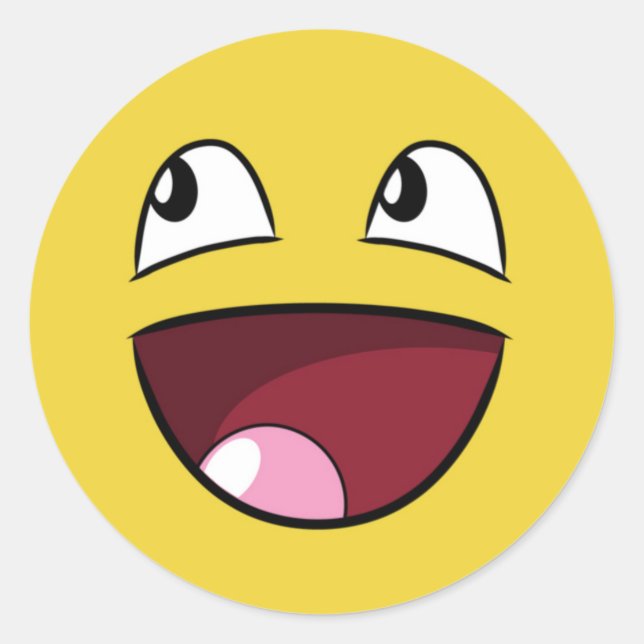 Adesivo olá cara feliz (Frente)