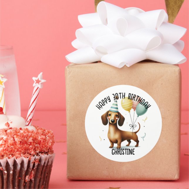 Adesivo Olá, dachshund dog dachshund. (Festa)