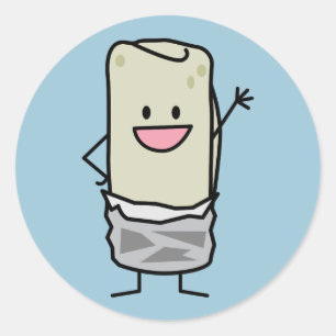 Adesivo Olá! de ondulação do Burrito feliz