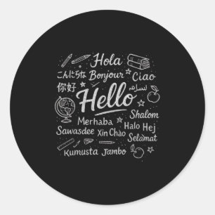 Adesivo Olá Em Diferentes Idiomas Férias De Viagem Esl T