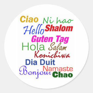 Adesivo Olá em muitos idiomas Sticker