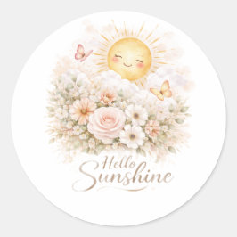 Adesivo Olá Ensolarado – Citação Positiva e Alegre de Luz 