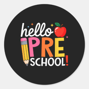 Adesivo Olá Equipe de Professores de Pré-Escola De Volta à