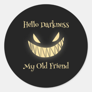 Adesivo Olá Escuridão Meu Velho Amigo Assustador Pumpkin