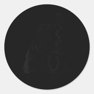 Adesivo Olá Escuridão Velha Amiga Corvo Preto Feminino
