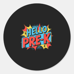 Adesivo Olá esquadrão pré-escolar pré-k aranha de volta à