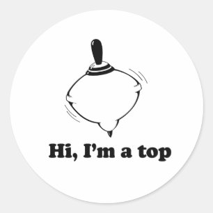 Adesivo Olá, eu sou um top