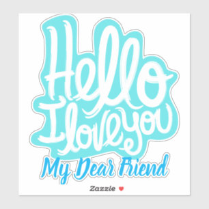 Adesivo Olá, Eu Te Amo, Sticker