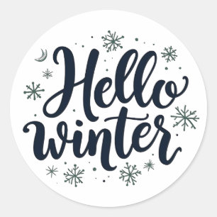 Adesivo Olá, Floco de Neve de Natal de inverno
