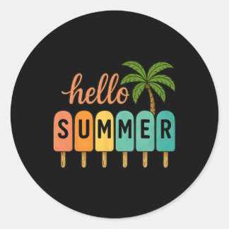 Adesivo Olá Gif de Picolé de Sorvete de Férias de Verão na