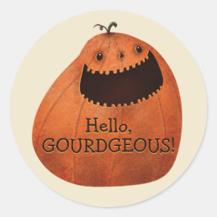 Adesivo Olá, Gourdgful! Feliz Queda de Abóbora do Dia das