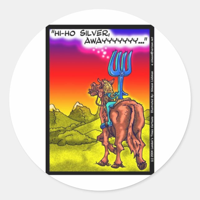 Adesivo Olá Ho Silver? Diversão Presentes de Cartoon Paród (Frente)